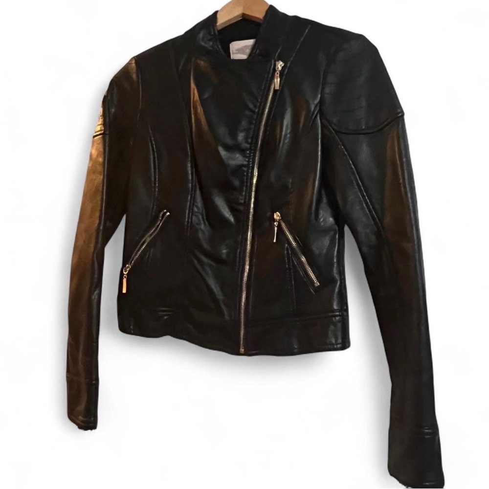 Forever 21 Black Leather Biker Jacket